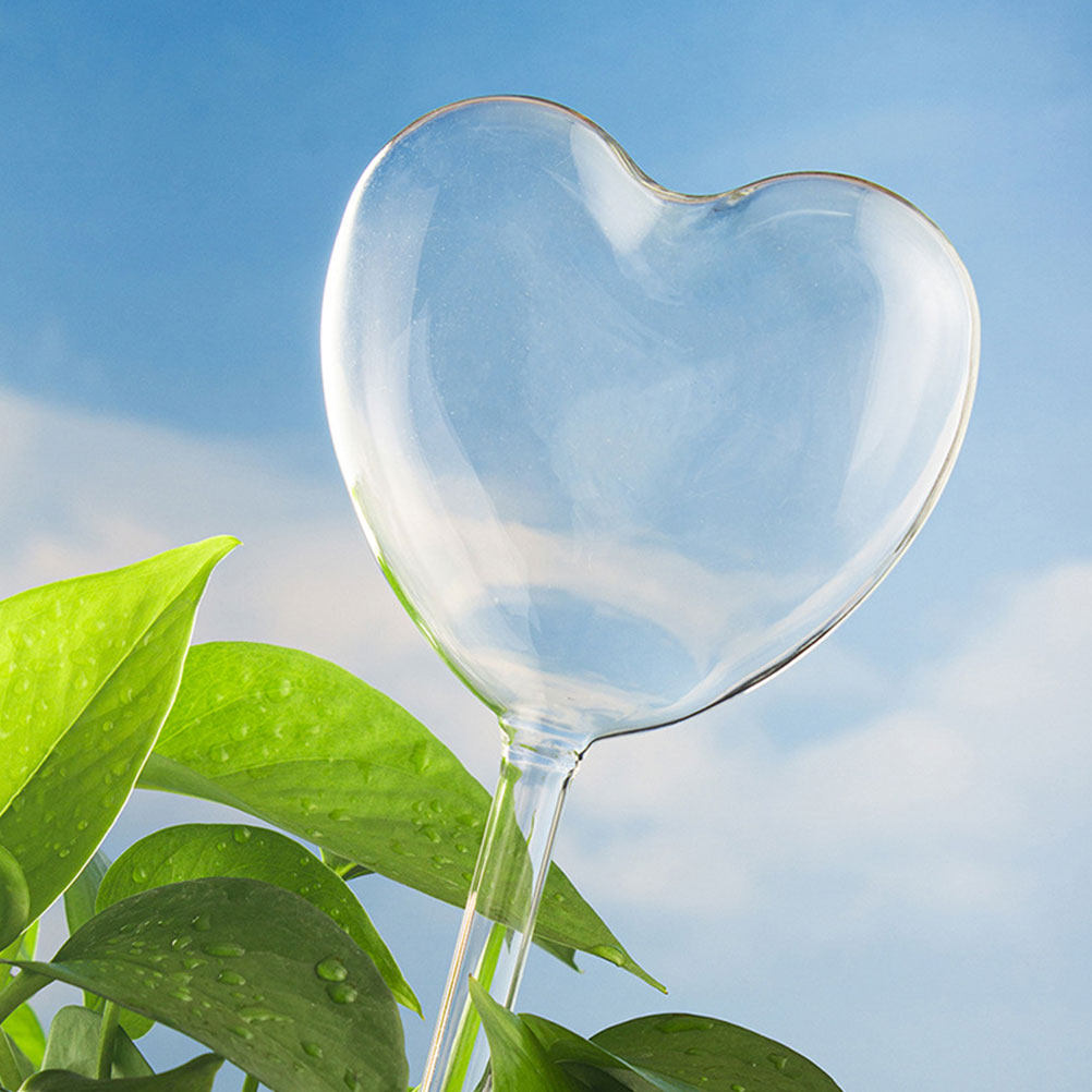 Bonsai Garden Home - 3Pcs Heart Shaped Glass Self Watering