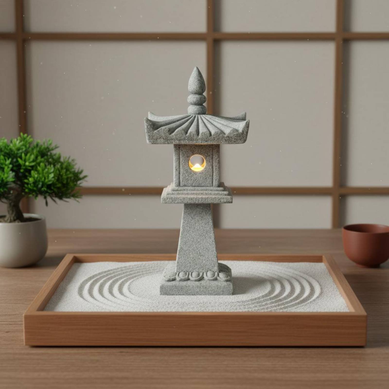 Miniature Stone Lantern Antiqu - Japanese Garden Bonsai review and price