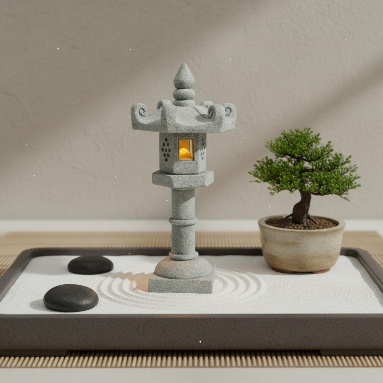 Miniature Stone Lantern Antiqu - Japanese Garden Bonsai review and price