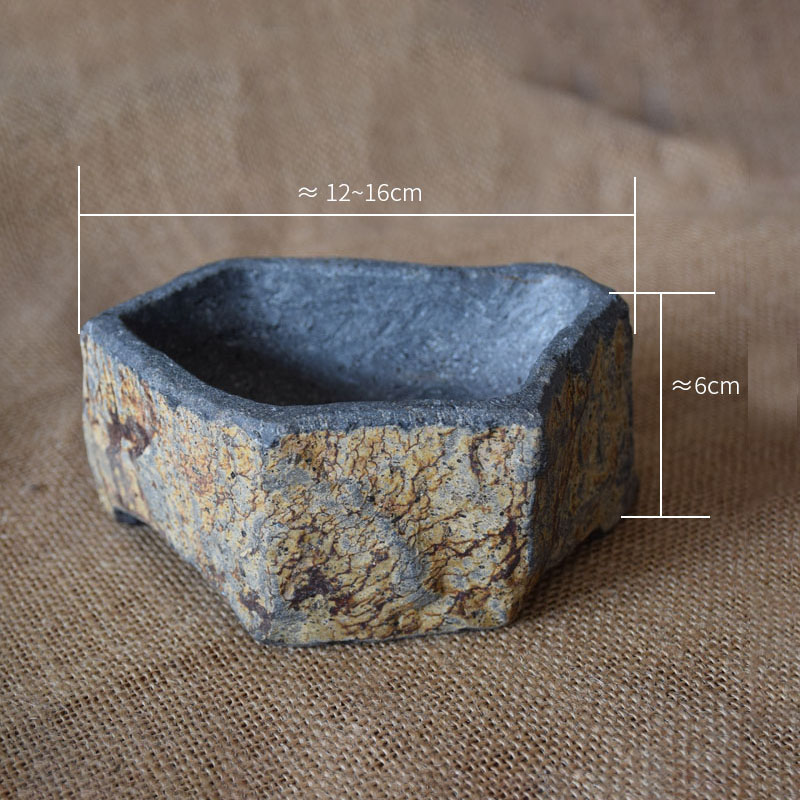 Basalt Natural Stone Flower Po - Bonsai Garden Indoor review and price