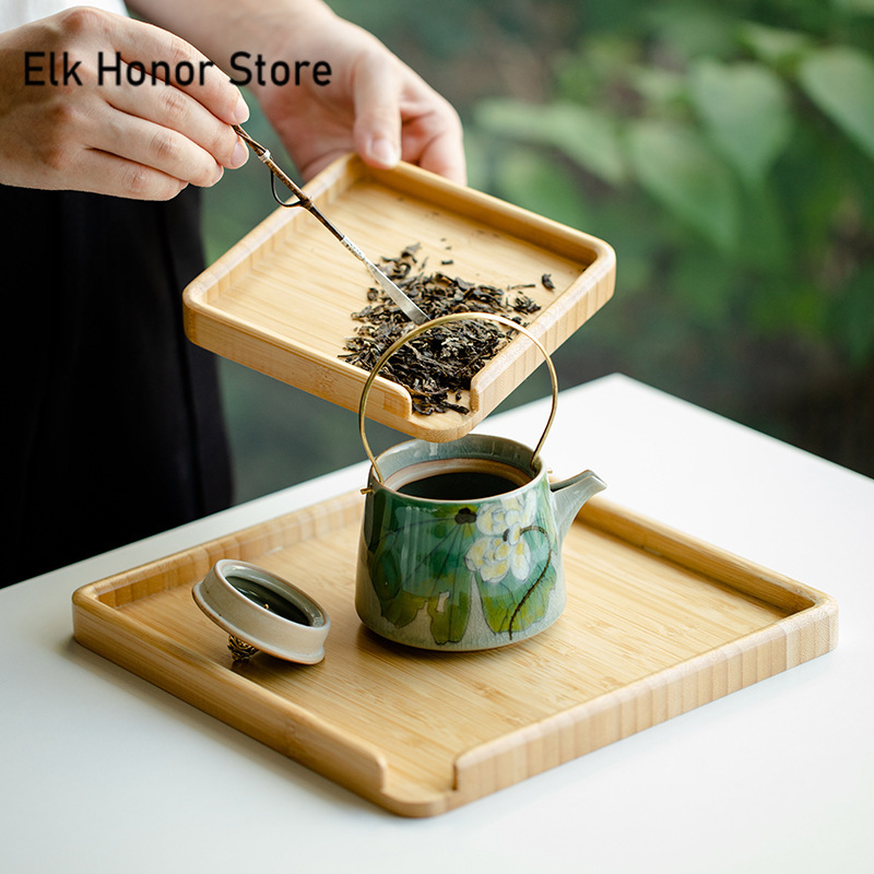 Chinese Bamboo Food Tray Puer  - Bonsai Garden Home review and price