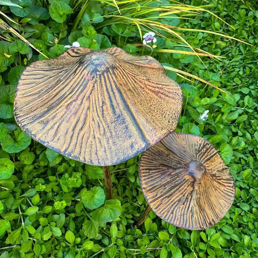 Retro Metal Rusty Mushroom Gar - Bonsai Garden Decor review and price
