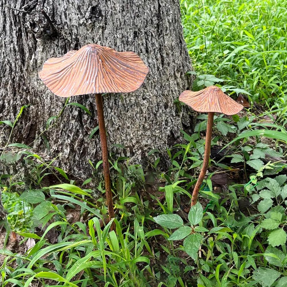 Retro Metal Rusty Mushroom Gar - Bonsai Garden Decor review and price
