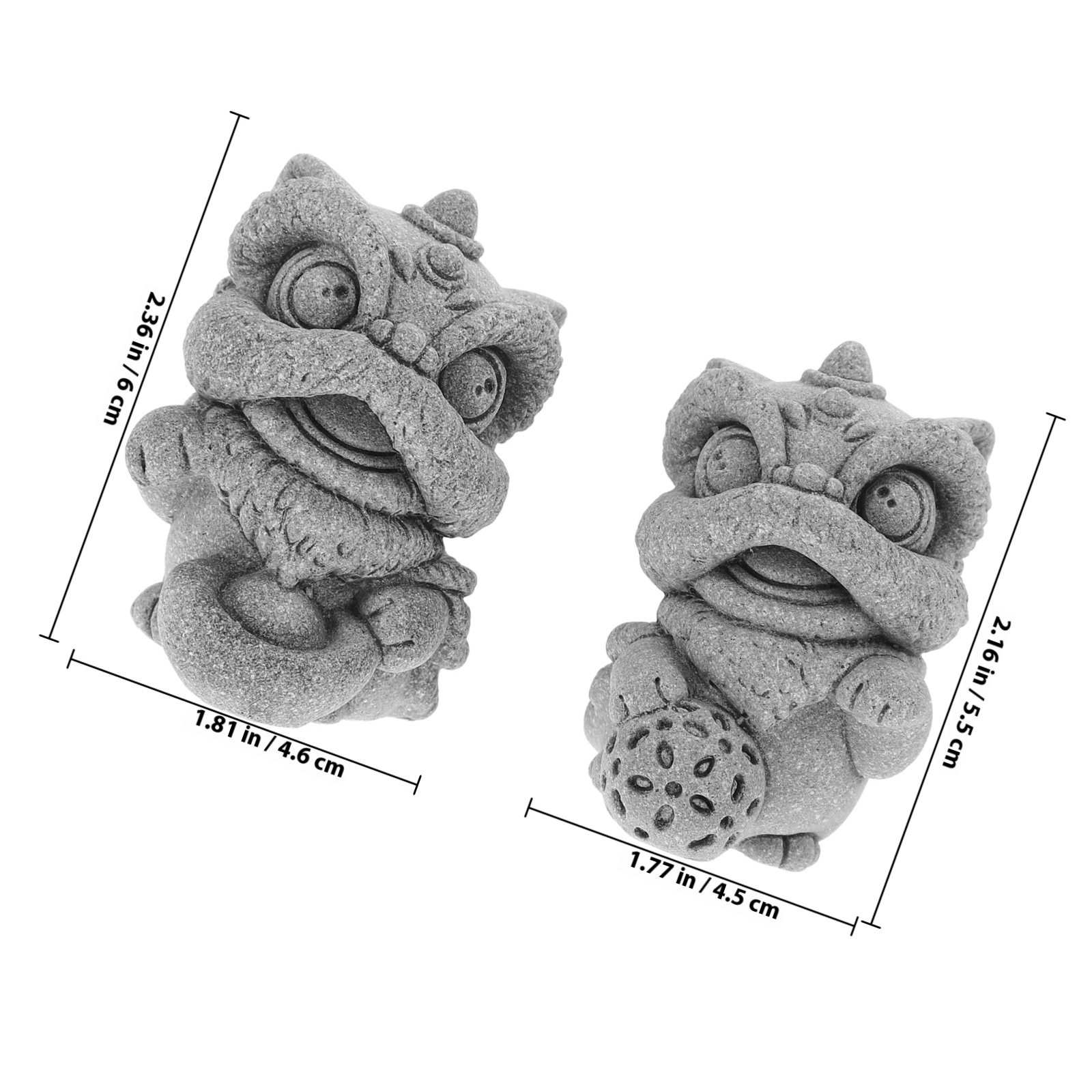 1Pair Small Lion Statue Faux S - Bonsai Garden Indoor review and price
