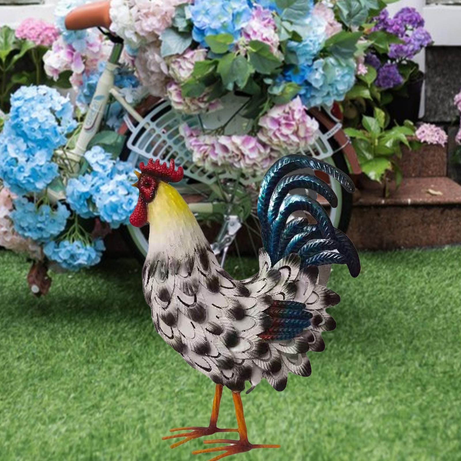 Metal Rooster Decoration Chick - Bonsai Garden Ideas review and price