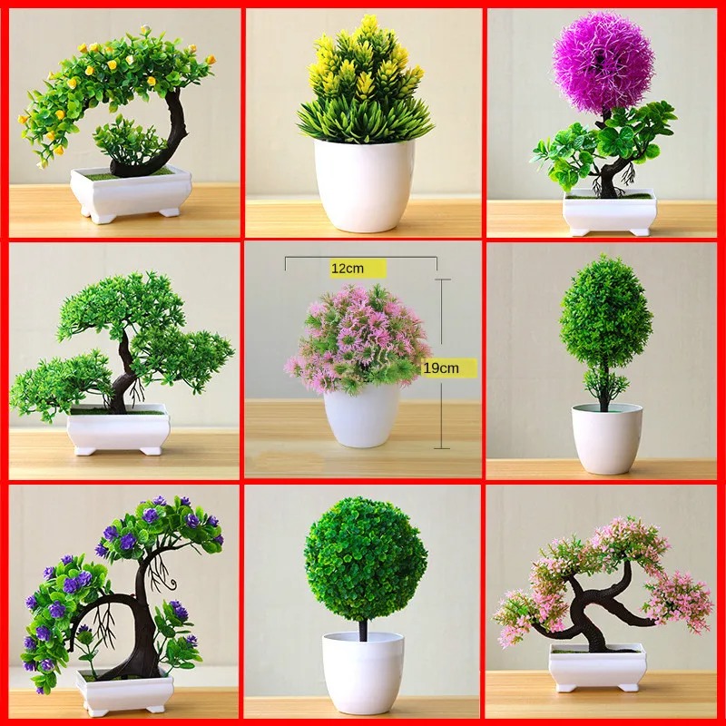 Artificial Small Tree Potted P - Bonsai Garden Home review and price