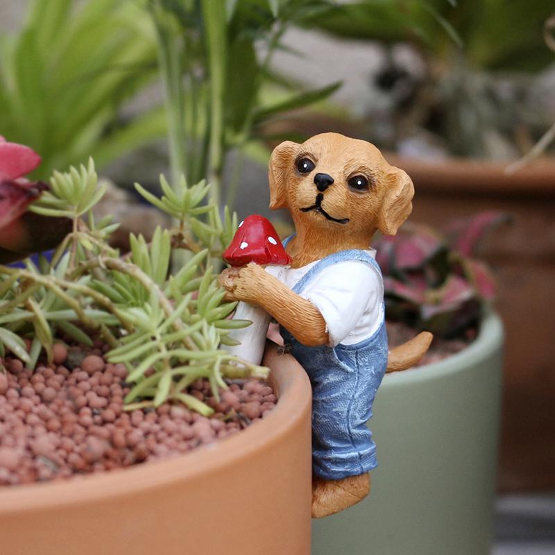 Cute Hanging Dog Figurine Flow - Bonsai Garden Decor review and price