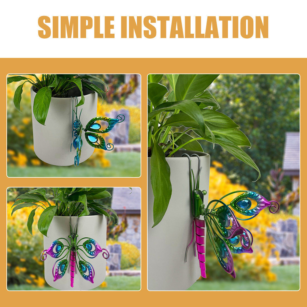 2Pcs Cute Butterfly Iron Plant - Bonsai Garden Decor review and price