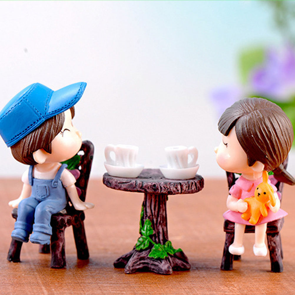 5Sets Resin Miniature Chair Ta - Bonsai Garden Home review and price